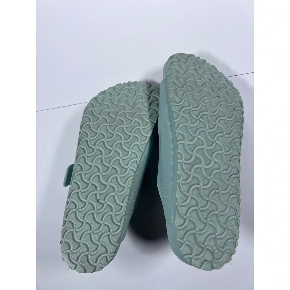 Birkenstock Arizona EVA Kids 31 Seafoam Blue Waterproof Two Strap Slide Sandals